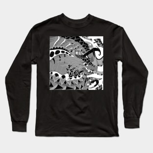 grey light kaiju kraken ecopop Long Sleeve T-Shirt